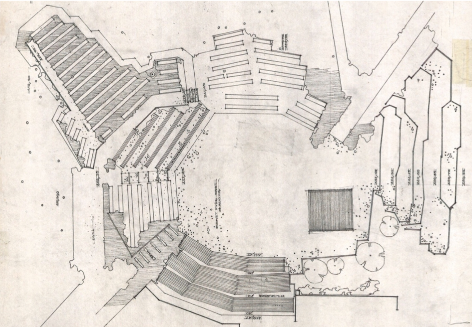 Outdoor auditorium of the main building of University of Jyv&auml;skyl&auml;. Designed by Alvar Aalto